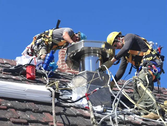 Protective chimney cap installed by Sanford Chimney Sweep in Sanford, FL