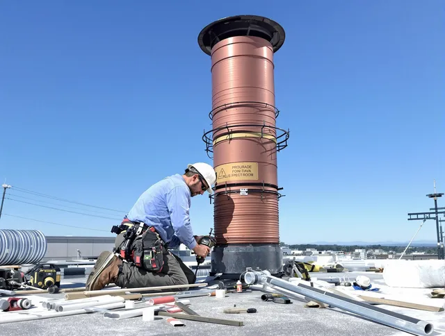 Installed chimney liner by Sanford Chimney Sweep in Sanford, FL