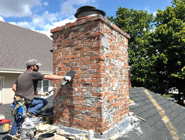 Completed chimney rebuild by Sanford Chimney Sweep in Sanford, FL