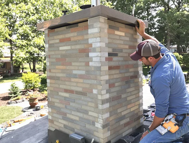 Sanford Chimney Sweep completing a modern chimney remodel in Sanford, FL