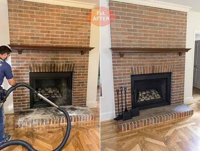 Sanford Chimney Sweep carefully sanitizing a fireplace in Sanford, FL