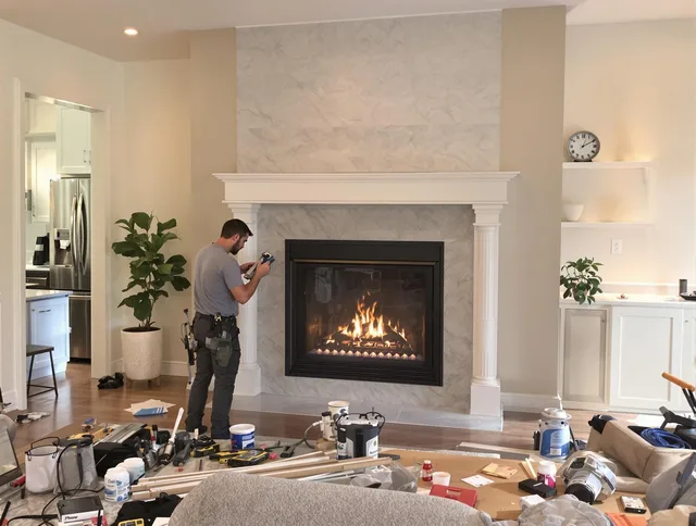 Newly installed fireplace by Sanford Chimney Sweep in Sanford, FL