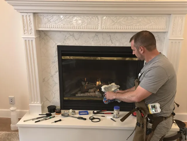Sanford Chimney Sweep performing fireplace maintenance in Sanford, FL
