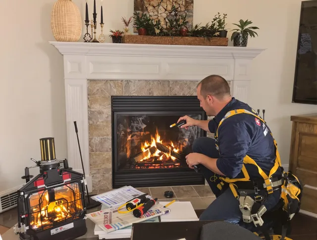 Safety-focused fireplace inspection by Sanford Chimney Sweep in Sanford, FL