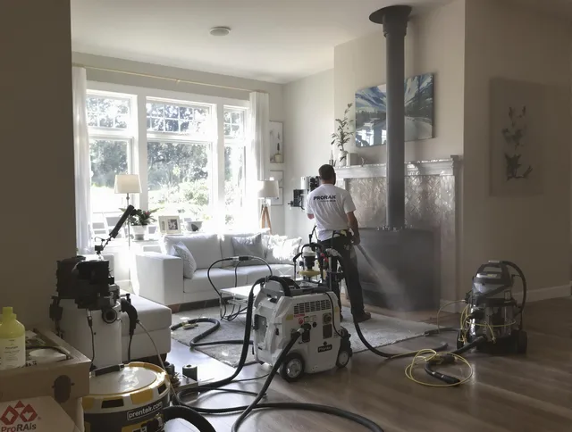 Soot removal service by Sanford Chimney Sweep for a fireplace in Sanford, FL
